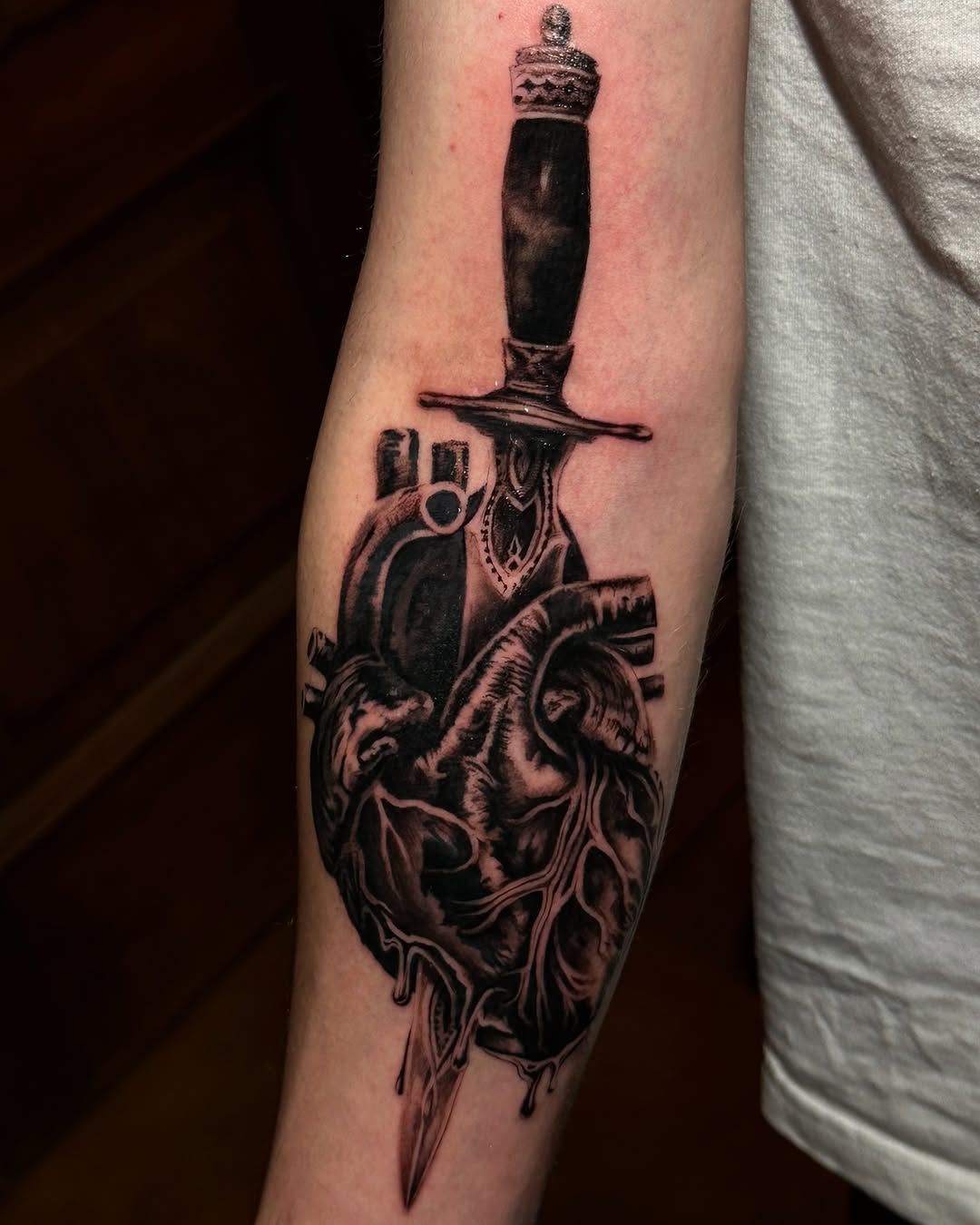 Tattoo by @kay.b.tats — realism, black_and_grey