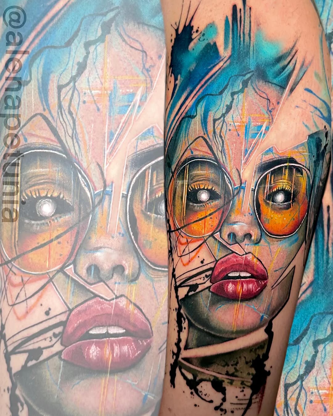 Tattoo by @alenapetunia — watercolor