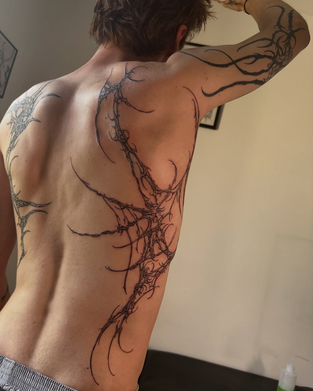 Tattoo by @hesperine.ttt — blackwork, geometric