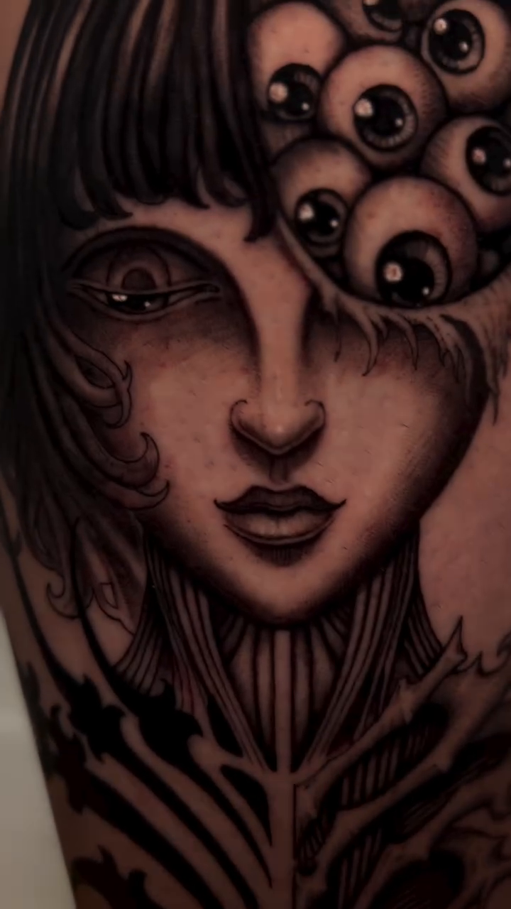 Tattoo by @beingtattoos — dark_realism, black_and_grey