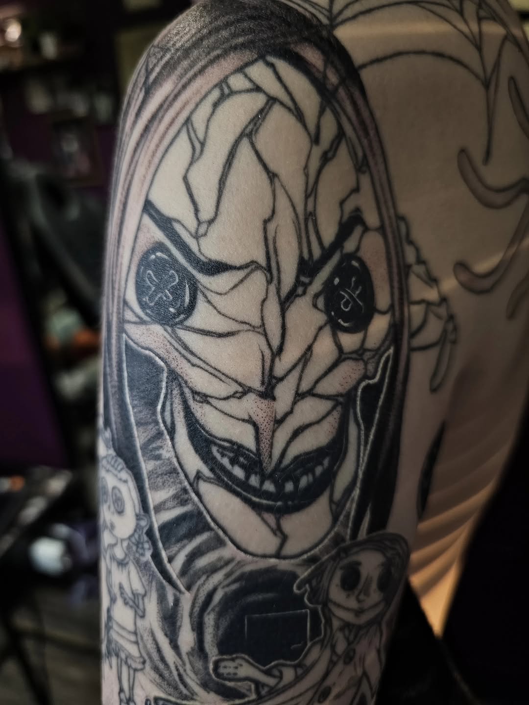 Tattoo by @tatoutofhell — dark_realism, black_and_grey