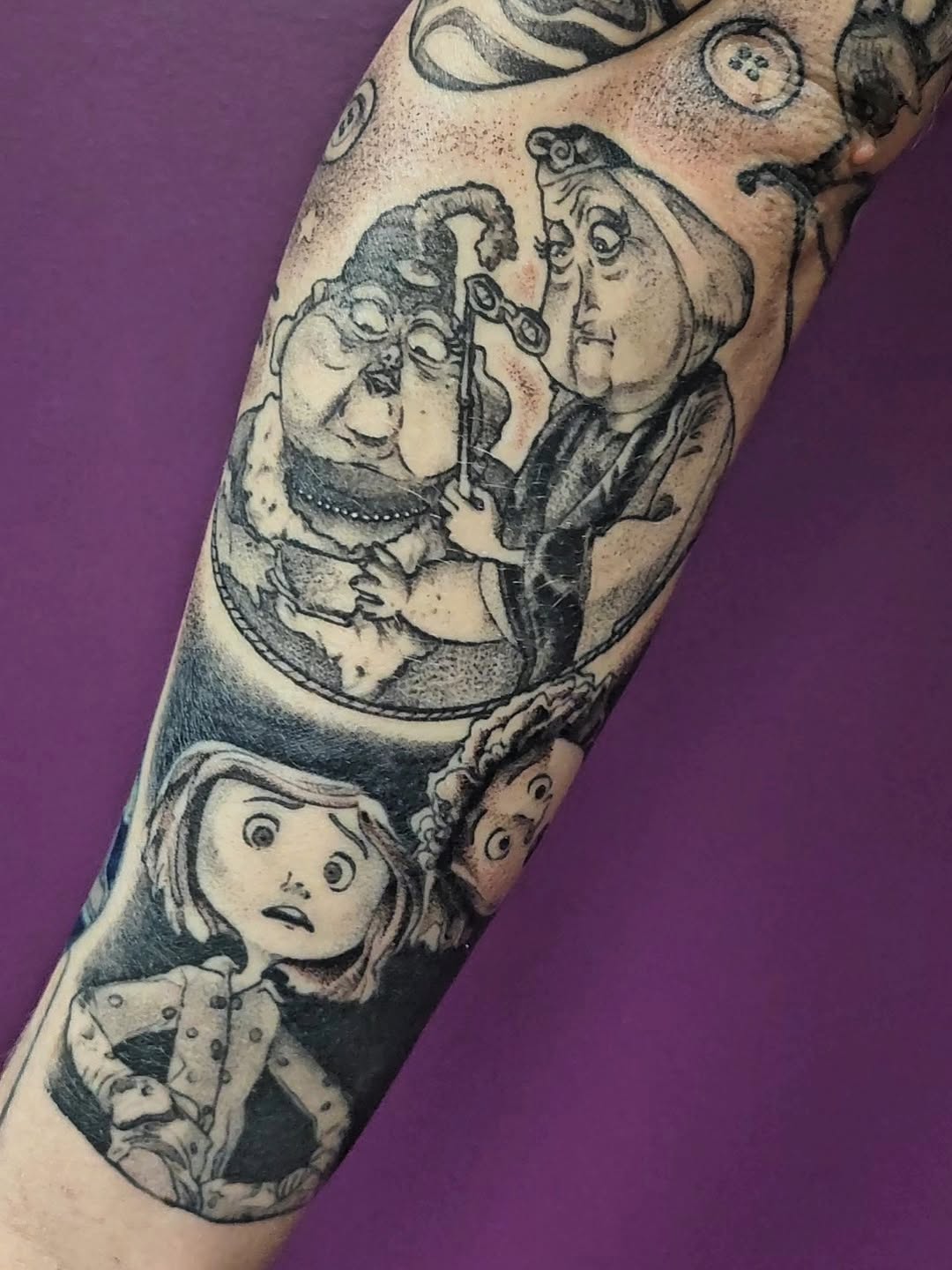 Tattoo by @tatoutofhell — illustrative, black_and_grey