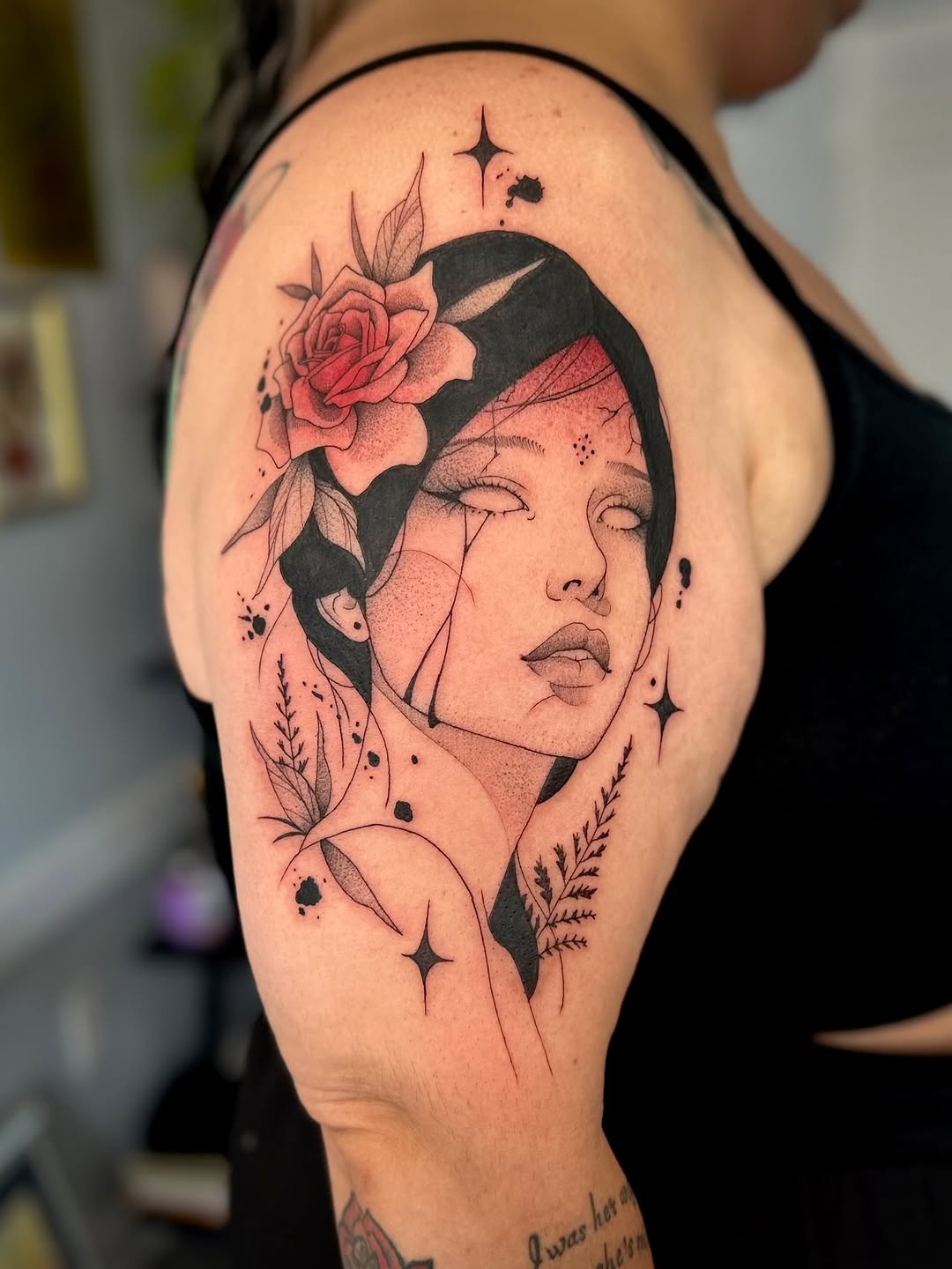 Tattoo by @sacred.bird β fine_line, black_and_grey