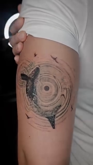 Tattoo by @hinstzart — black_and_grey, dotwork