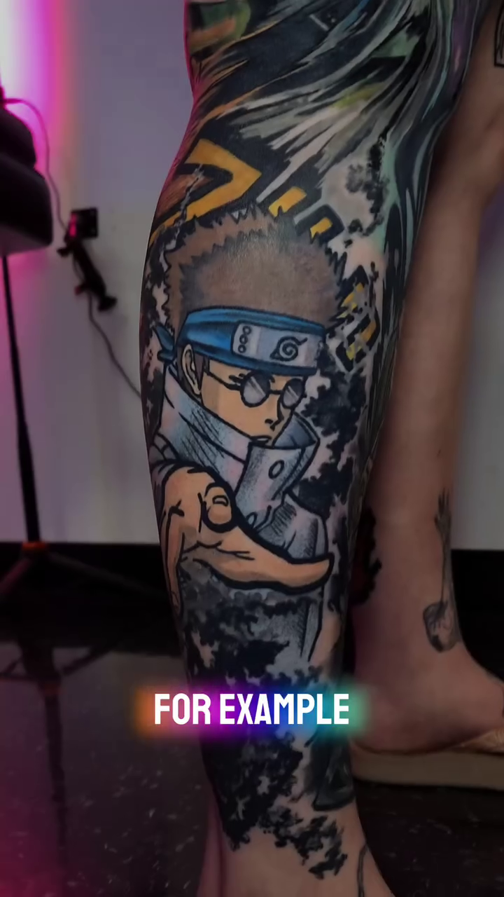Tattoo by @kamuy.art โ illustrative, anime
