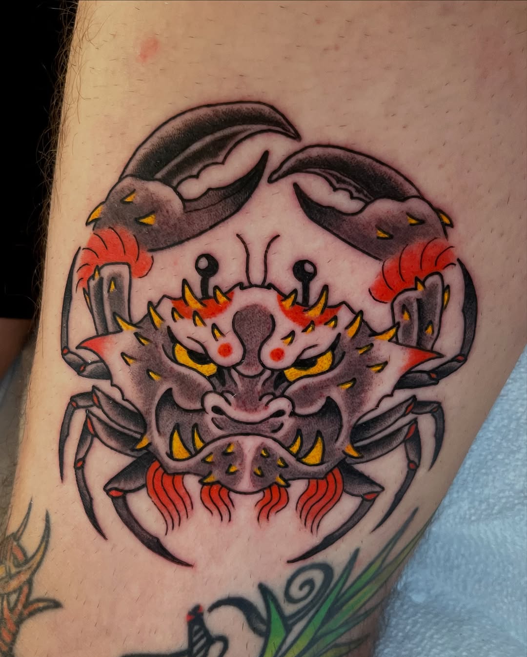 Tattoo by @sly.tri — american_traditional, illustrative
