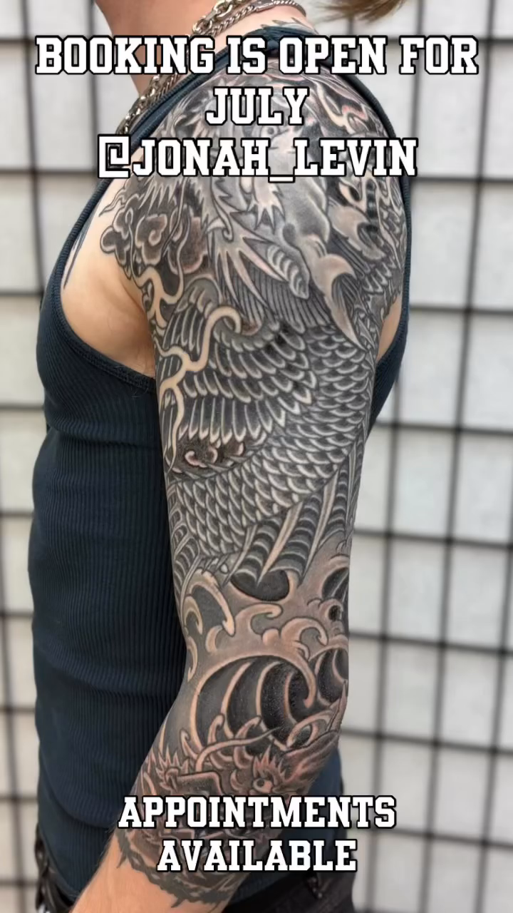 Tattoo by @jonah_levin — japanese_irezumi, black_and_grey