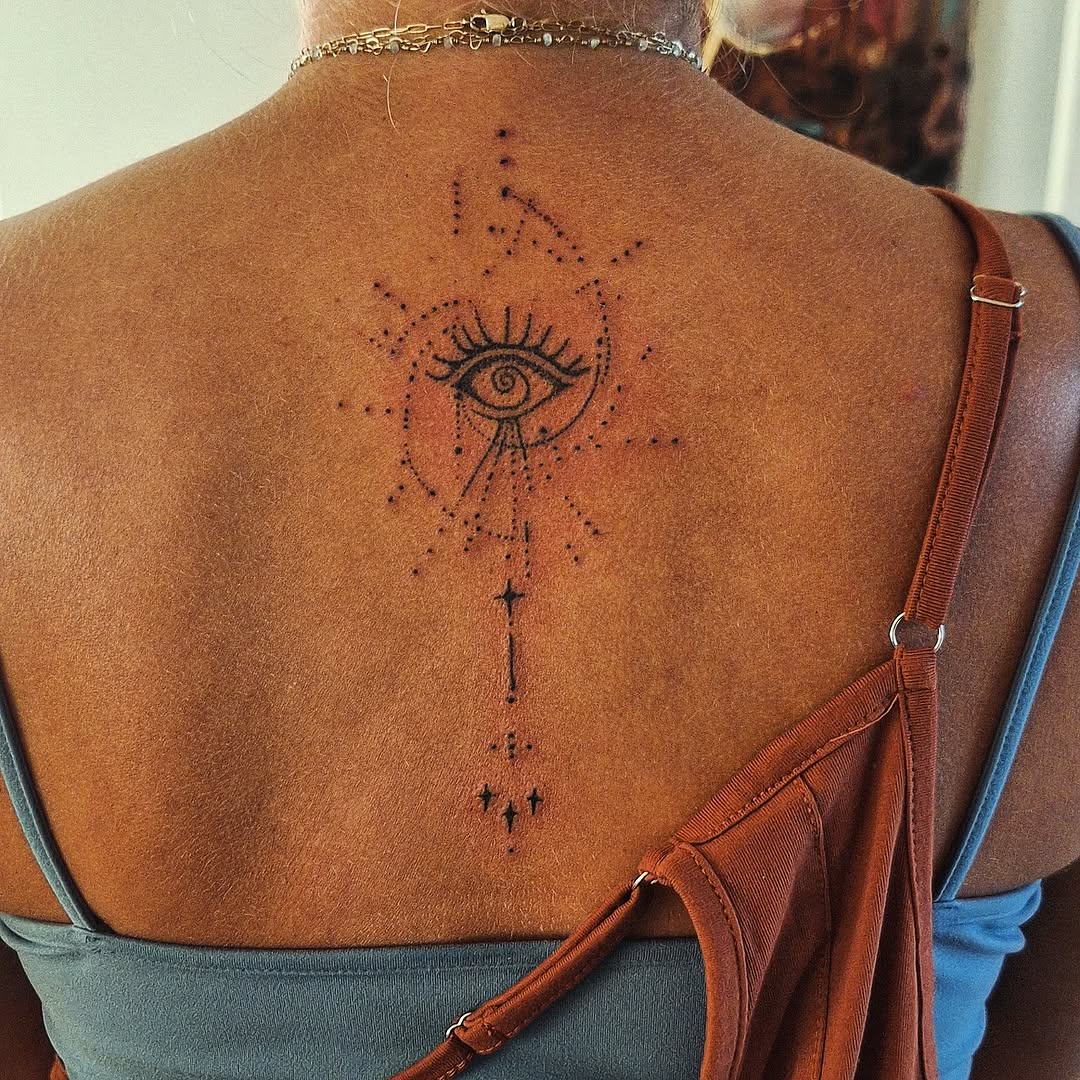Tattoo by @ancient.ink.mt — fine_line, dotwork