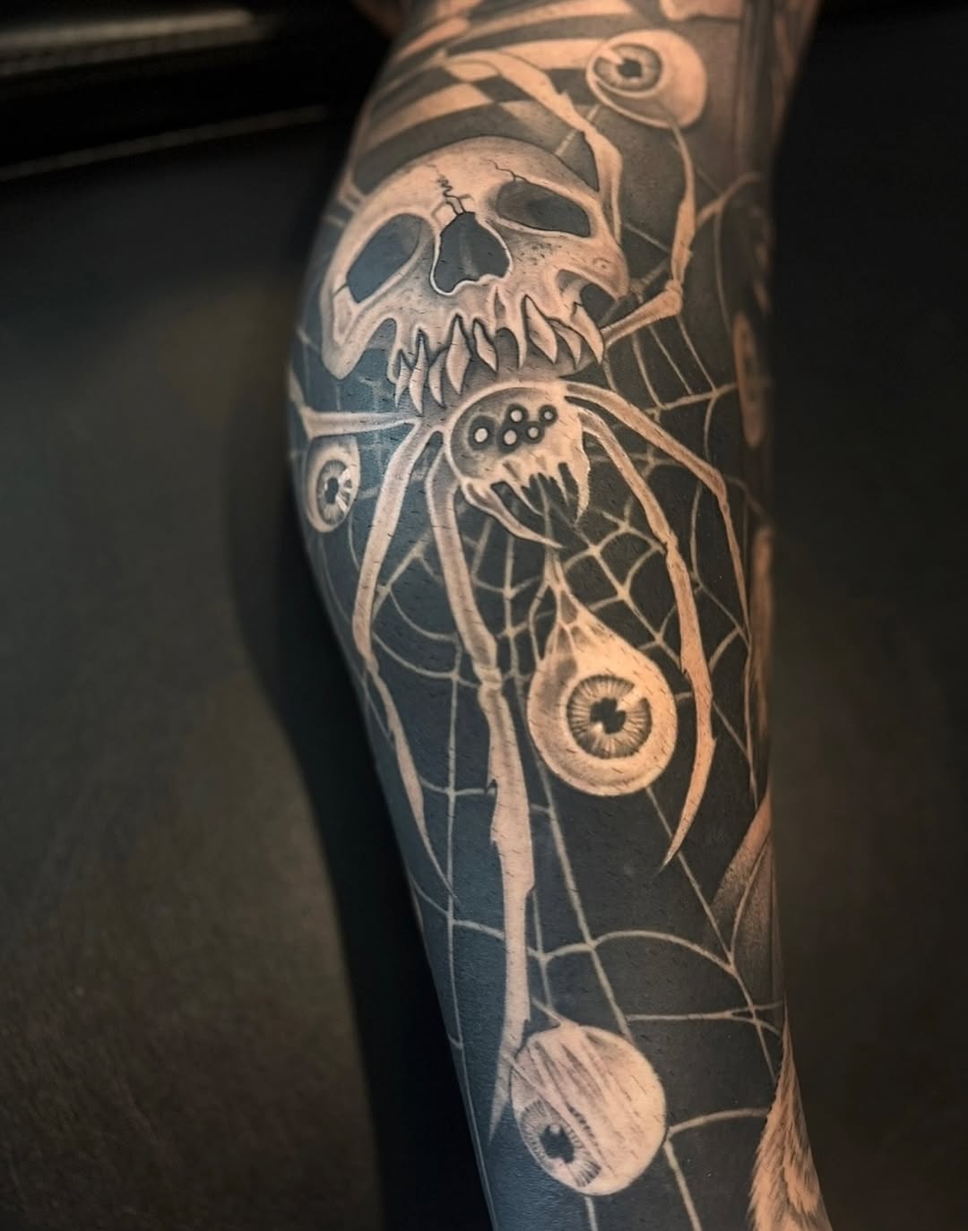 Tattoo by @elijahforstertattoos โ black_and_grey, dark_realism