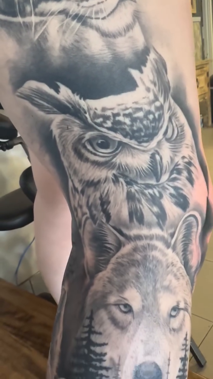 Tattoo by @omarrodrigueztattoo — realism, black_and_grey