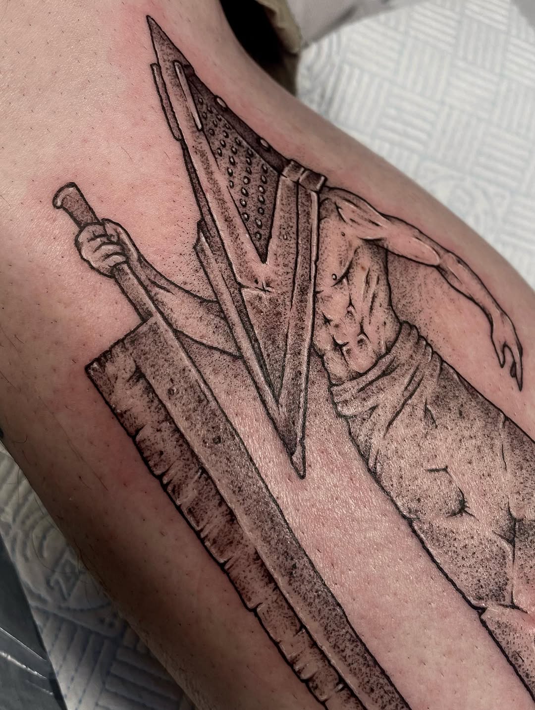 Tattoo by @dog.house.tattoo β dark_realism, dotwork