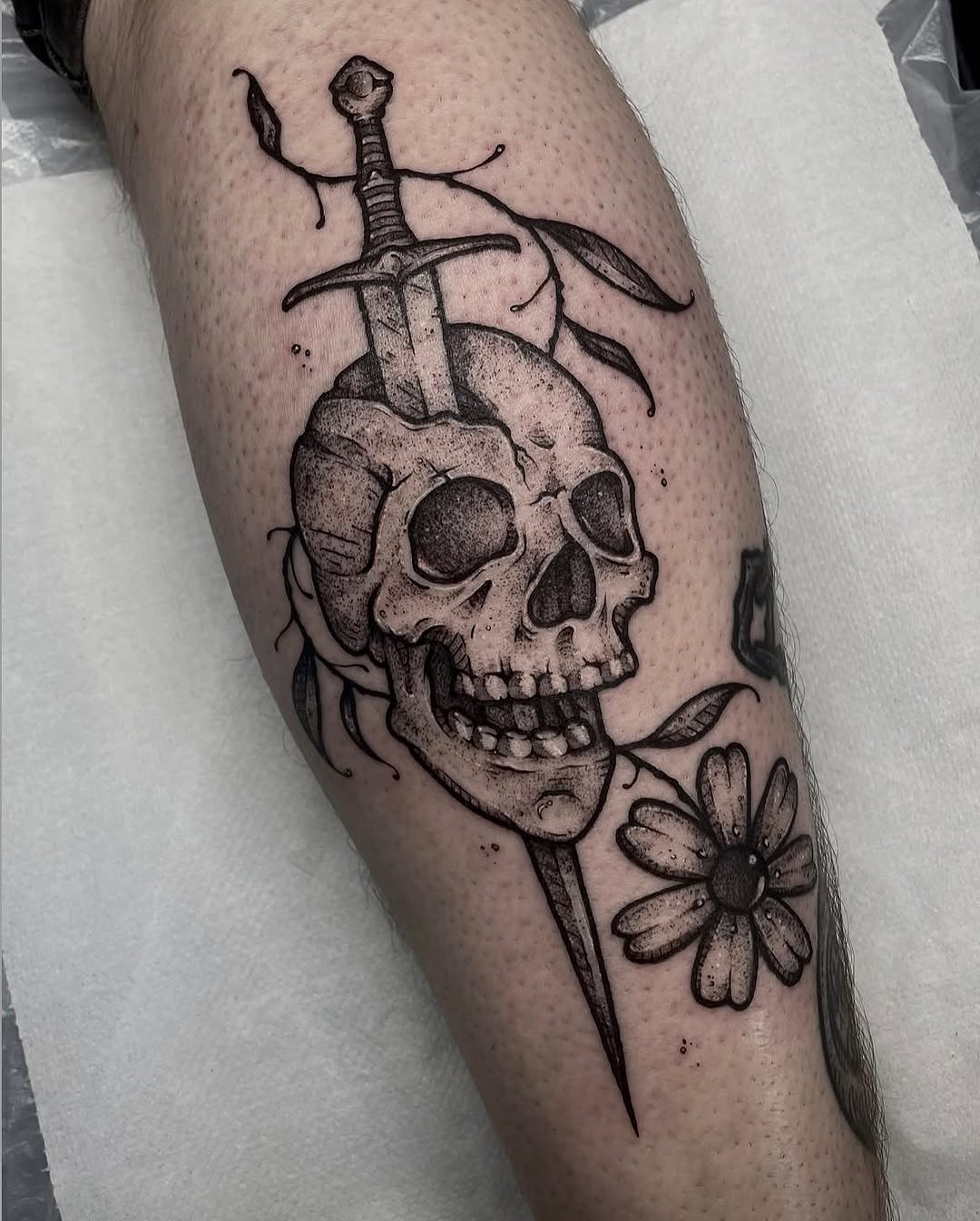 Tattoo by @dog.house.tattoo β black_and_grey, illustrative