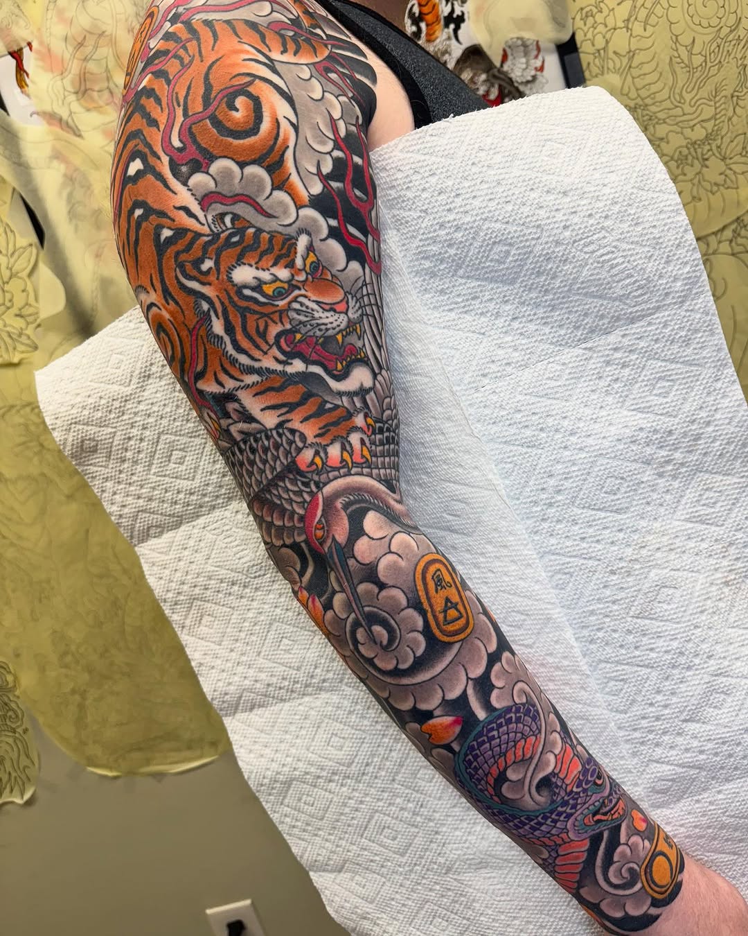 Tattoo by @etbennett_tattoo — japanese_irezumi, black_and_grey