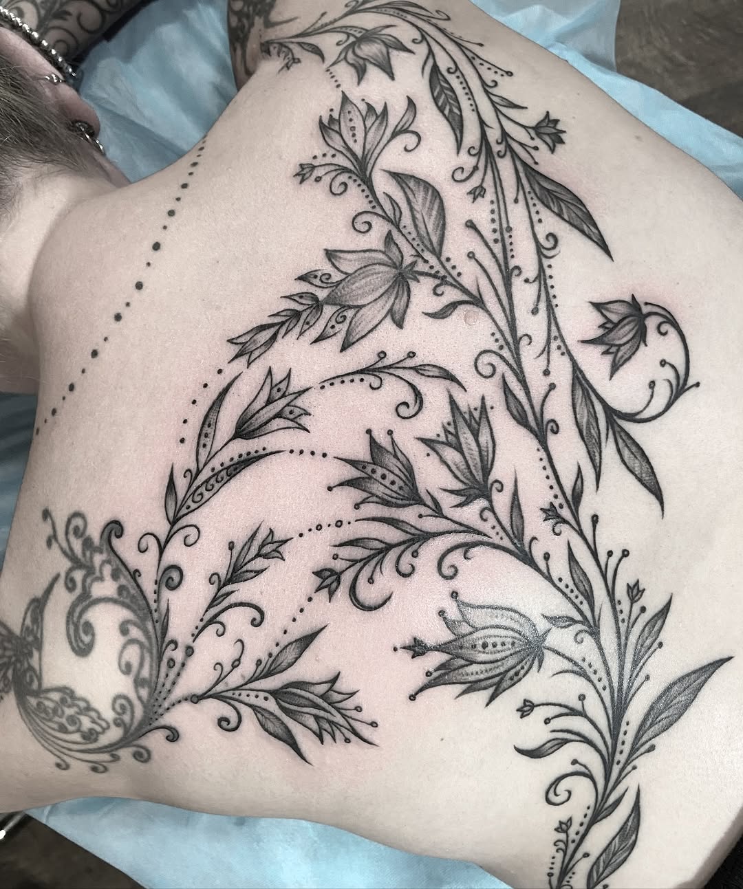 Tattoo by @theblackdottattoo — black_and_grey, ornamental