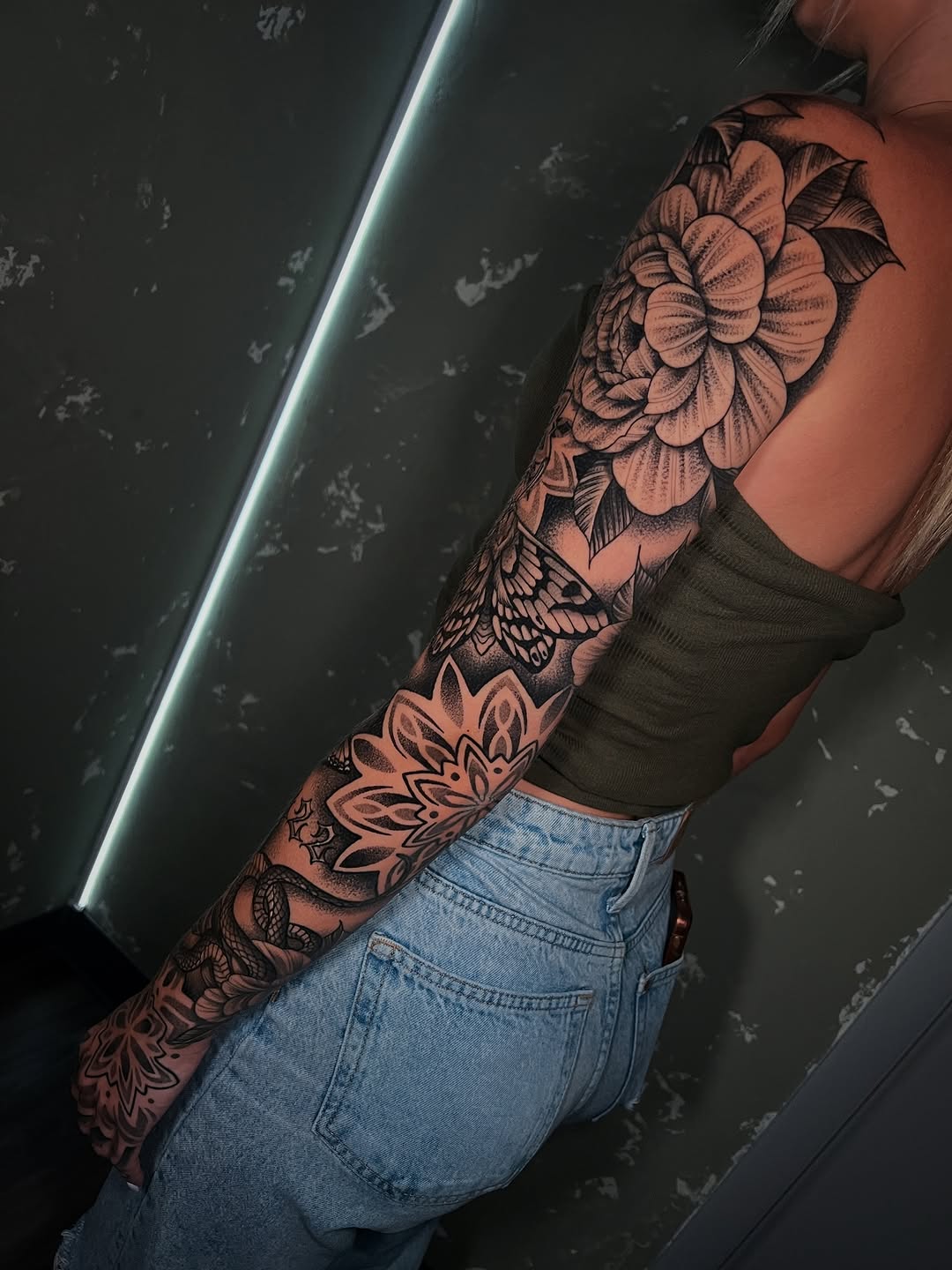Tattoo by @kbalzer_tattoos β black_and_grey, ornamental