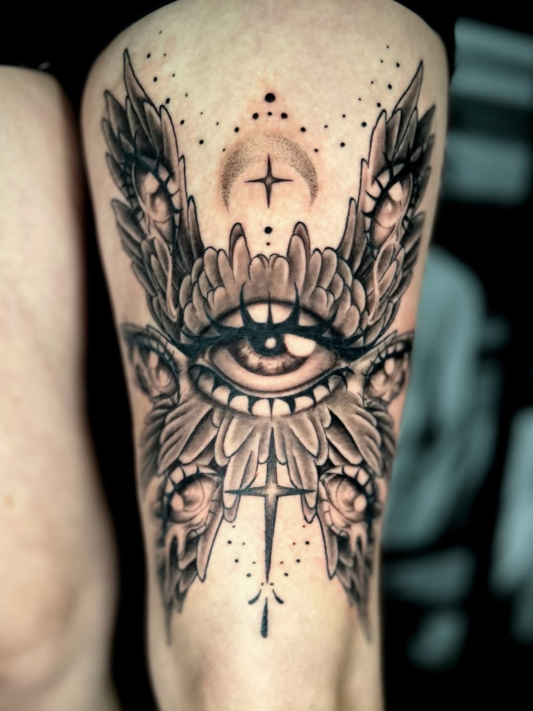 Tattoo by @marisolcreative — black_and_grey, ornamental