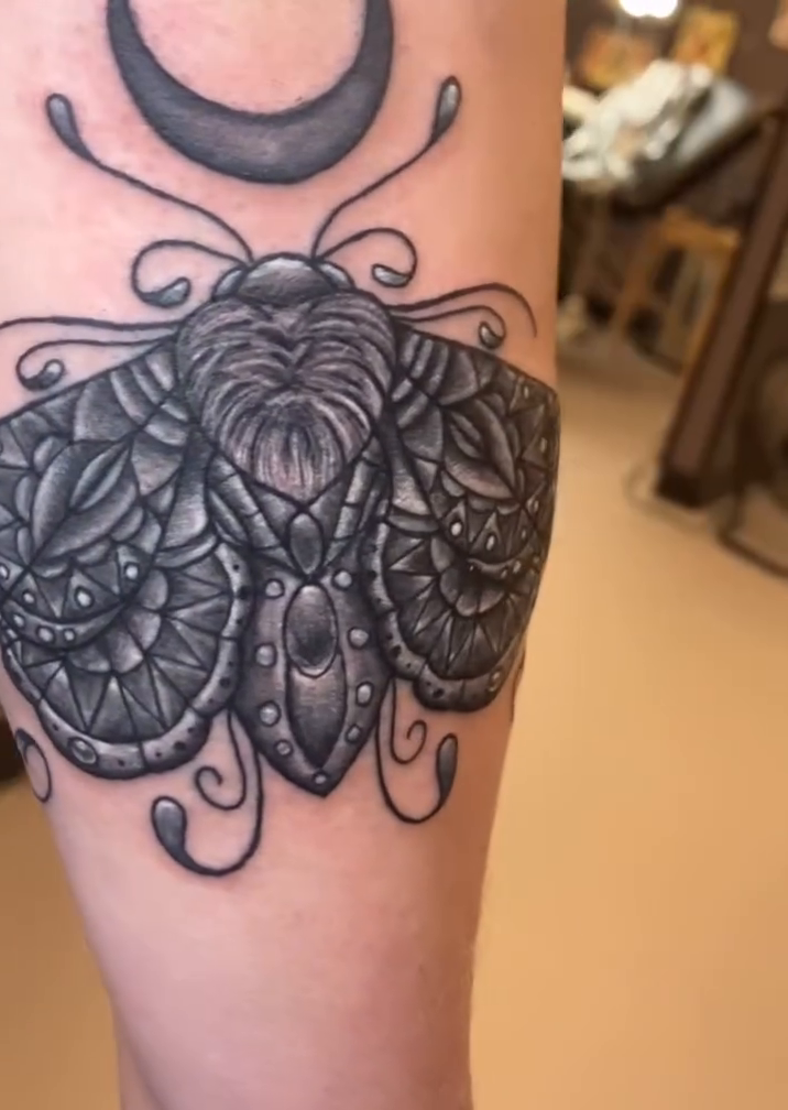 Tattoo by @not_hughheff — black_and_grey, ornamental