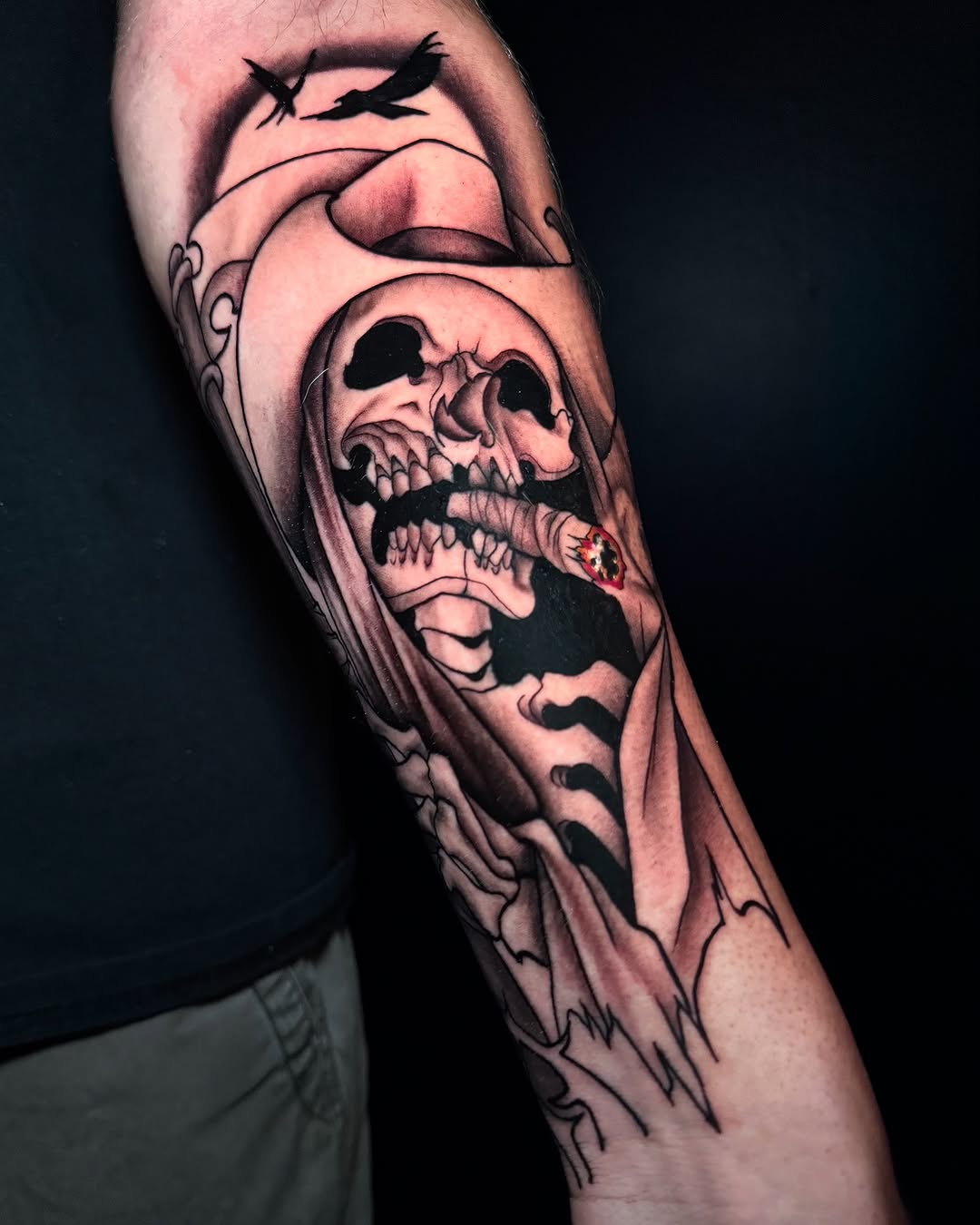 Tattoo by @rylandtattoos — blackwork