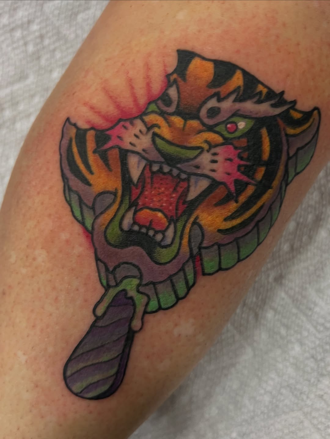 Tattoo by @garrettxjerome โ new_school, trash_polka