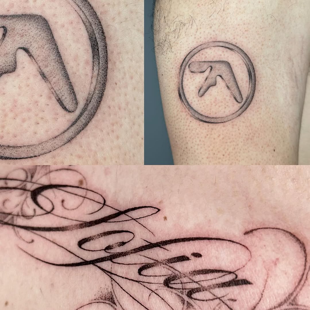 Tattoo by @sofia.tats โ dotwork, lettering_script