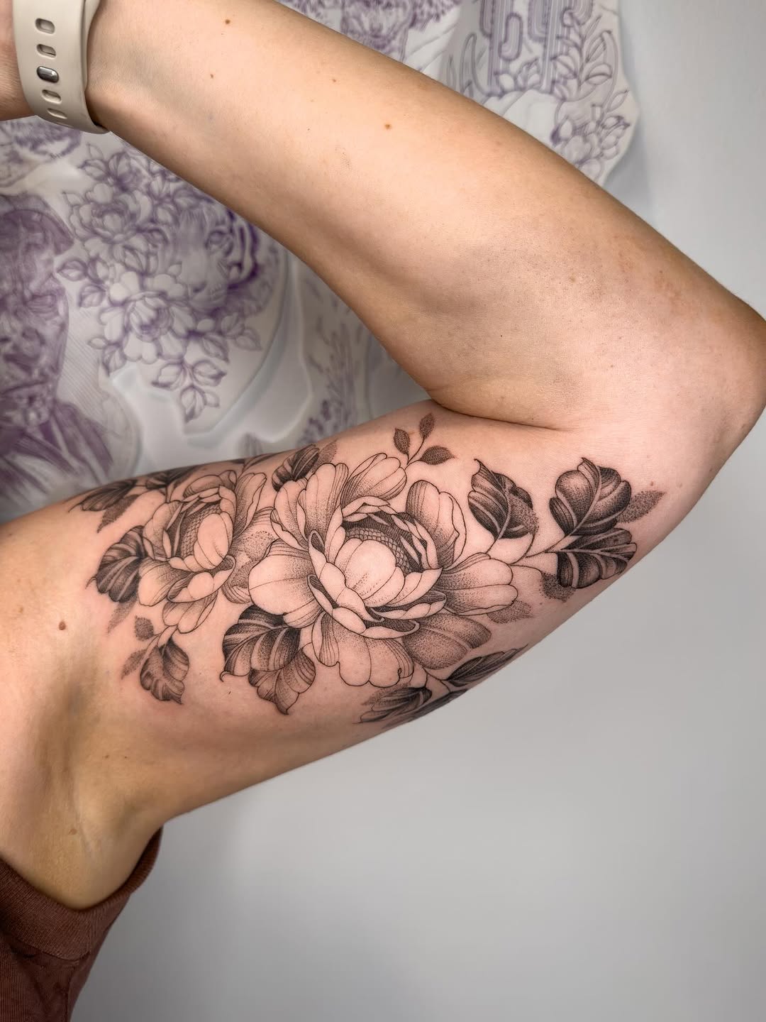 Tattoo by @loganficktattoos — black_and_grey, dotwork
