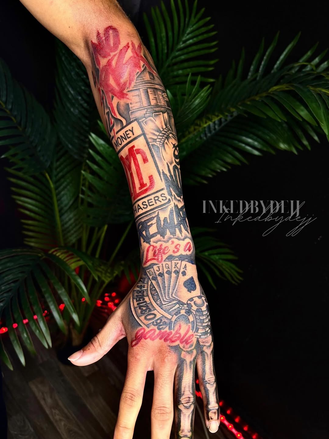 Tattoo by @inkedbydejj — chicano, lettering_script