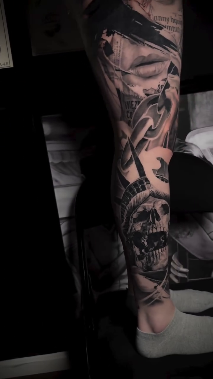 Tattoo by @inks.exoticc — black_and_grey, realism