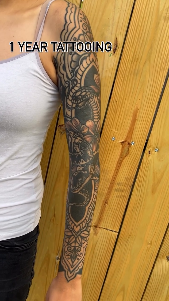 Tattoo by @ratgirltattoo โ black_and_grey, ornamental