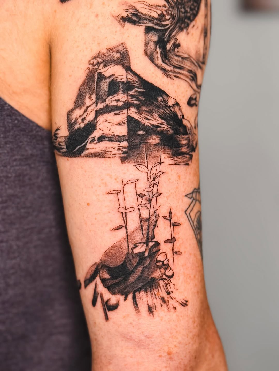 Tattoo by @whitestarling.tattoo — black_and_grey, realism