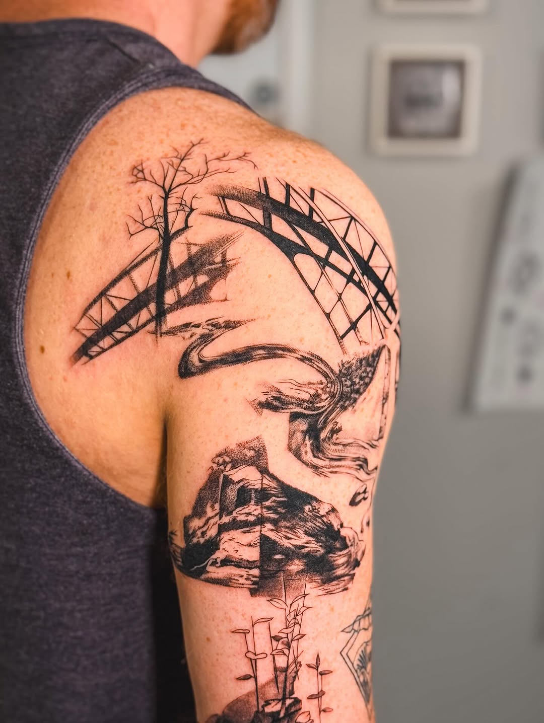 Tattoo by @whitestarling.tattoo — black_and_grey, realism