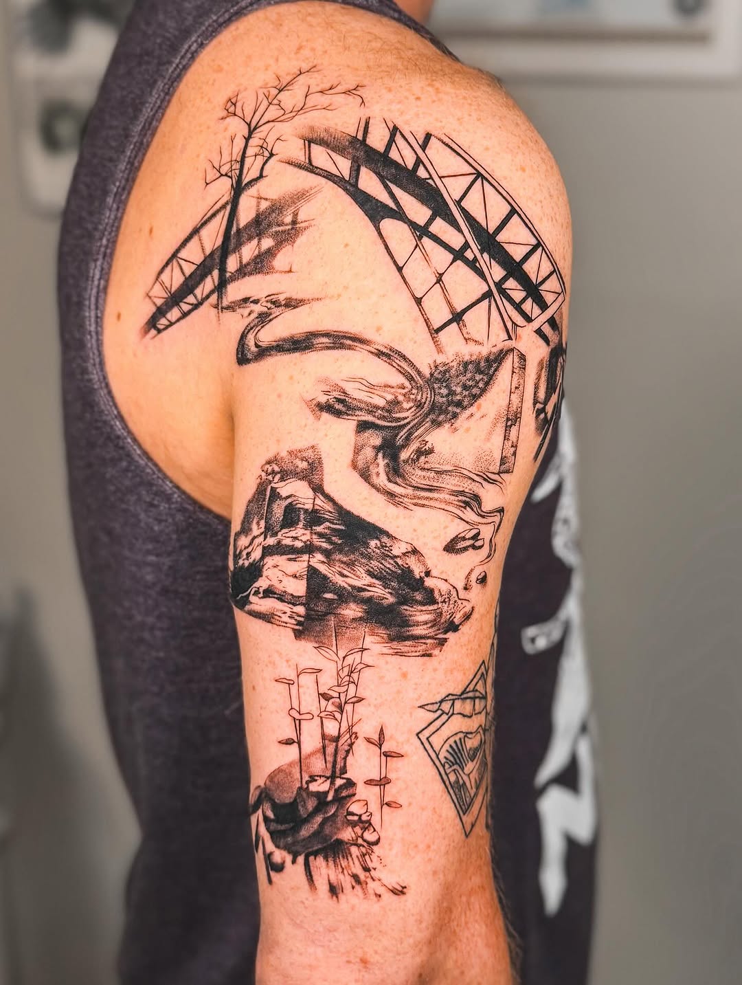 Tattoo by @whitestarling.tattoo — black_and_grey, illustrative