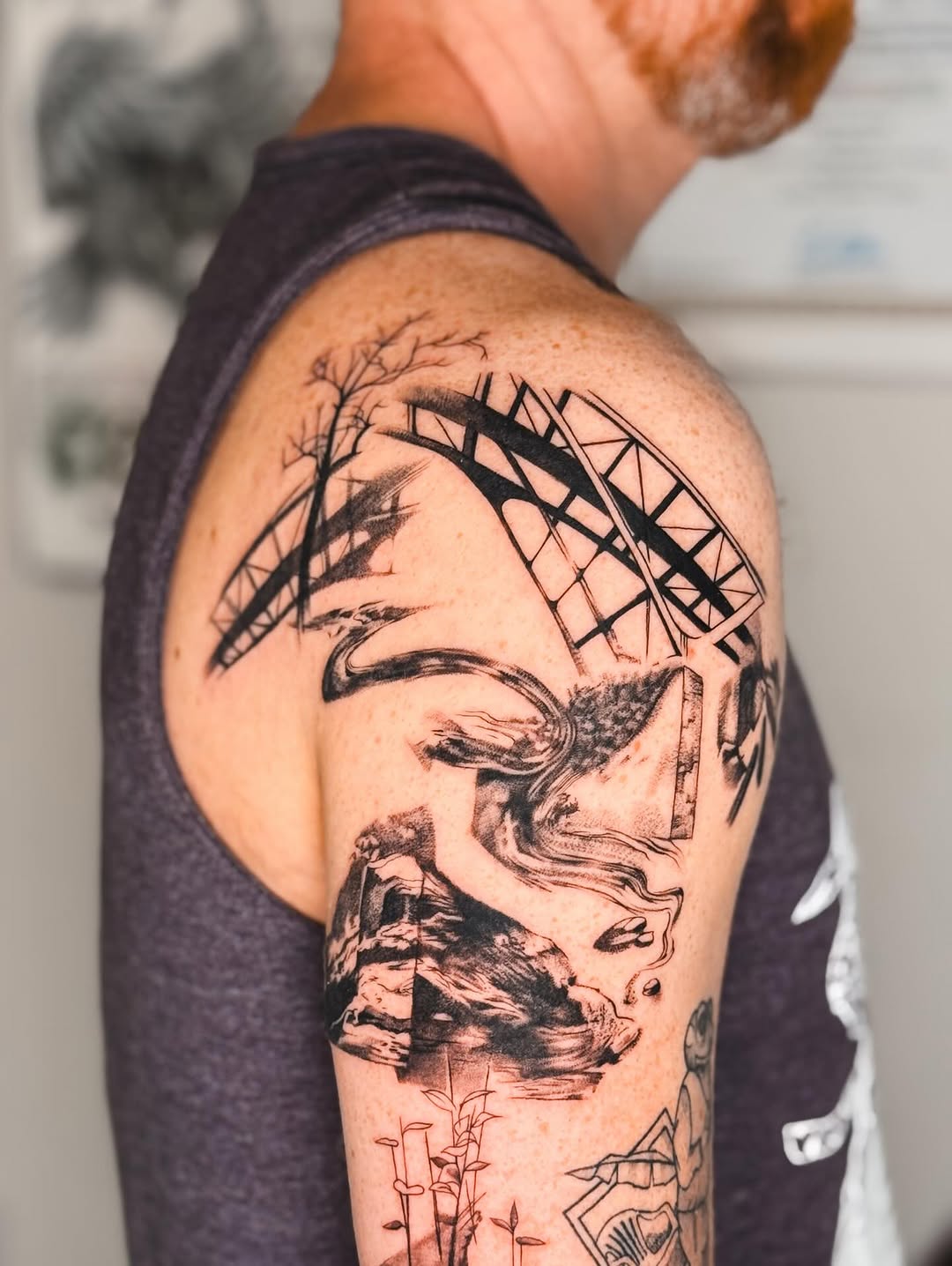 Tattoo by @whitestarling.tattoo — black_and_grey, illustrative
