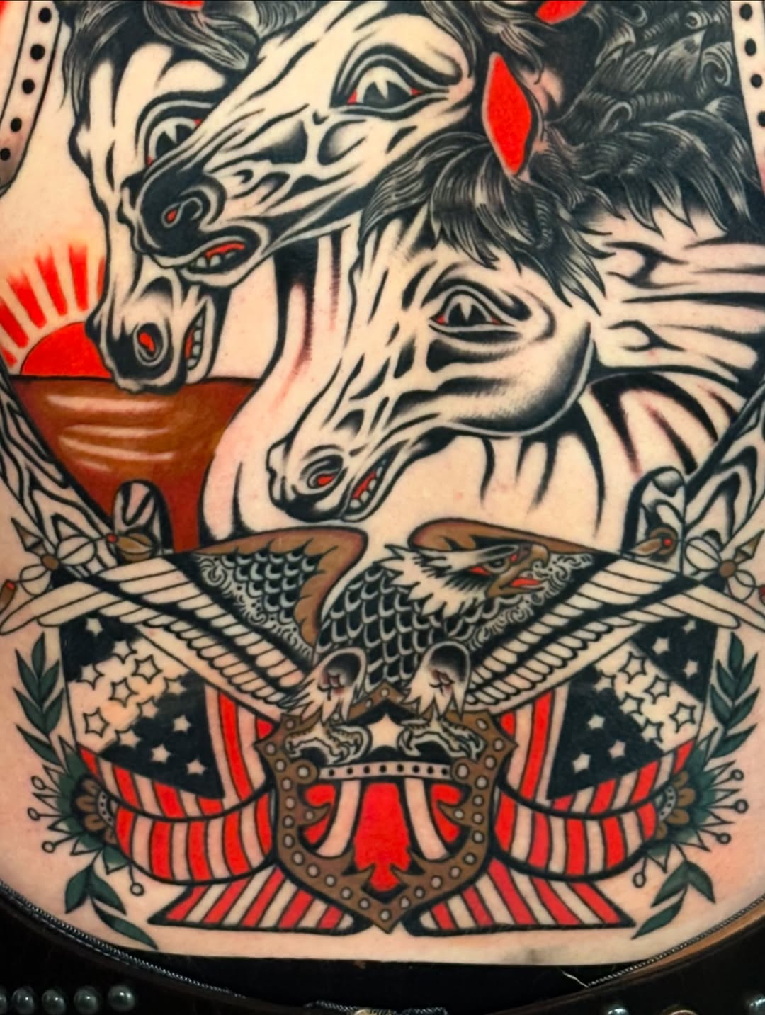 Tattoo by @lingerfeldtx — american_traditional, illustrative