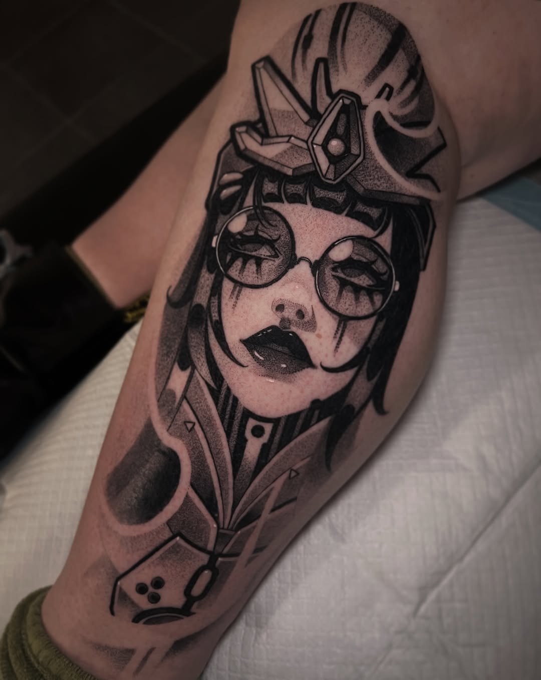 Tattoo by @jett_sonn โ black_and_grey, dotwork