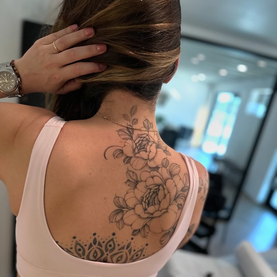 Tattoo by @michatattoos — black_and_grey, ornamental