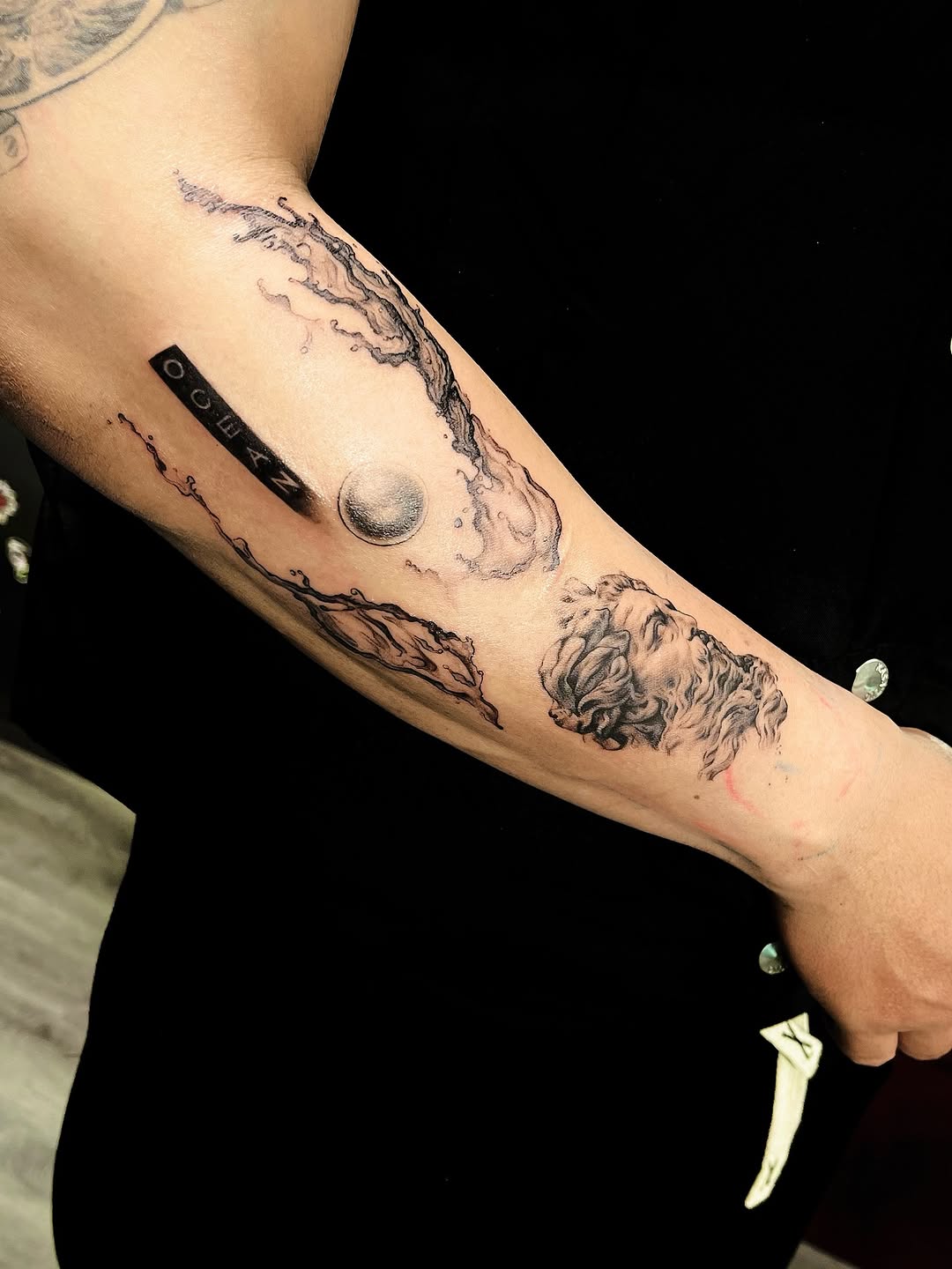 Tattoo by @justf.clara — black_and_grey, realism