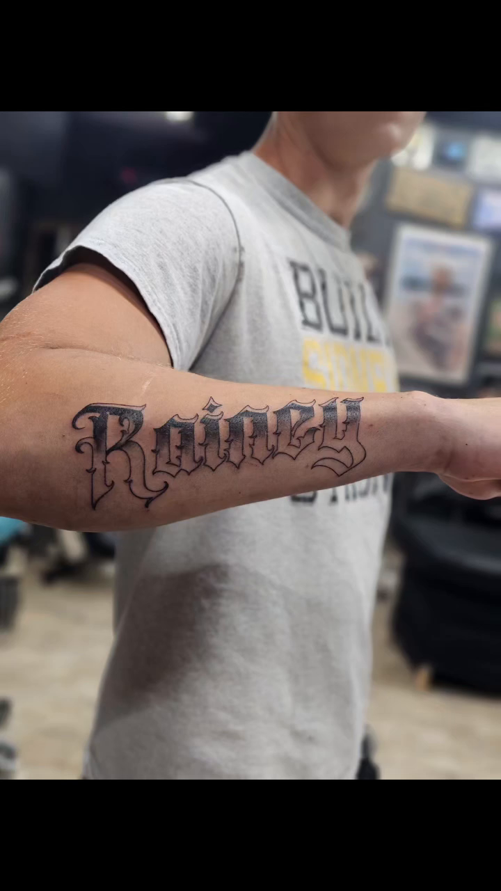 Tattoo by @nadinespencertattoos — lettering_script