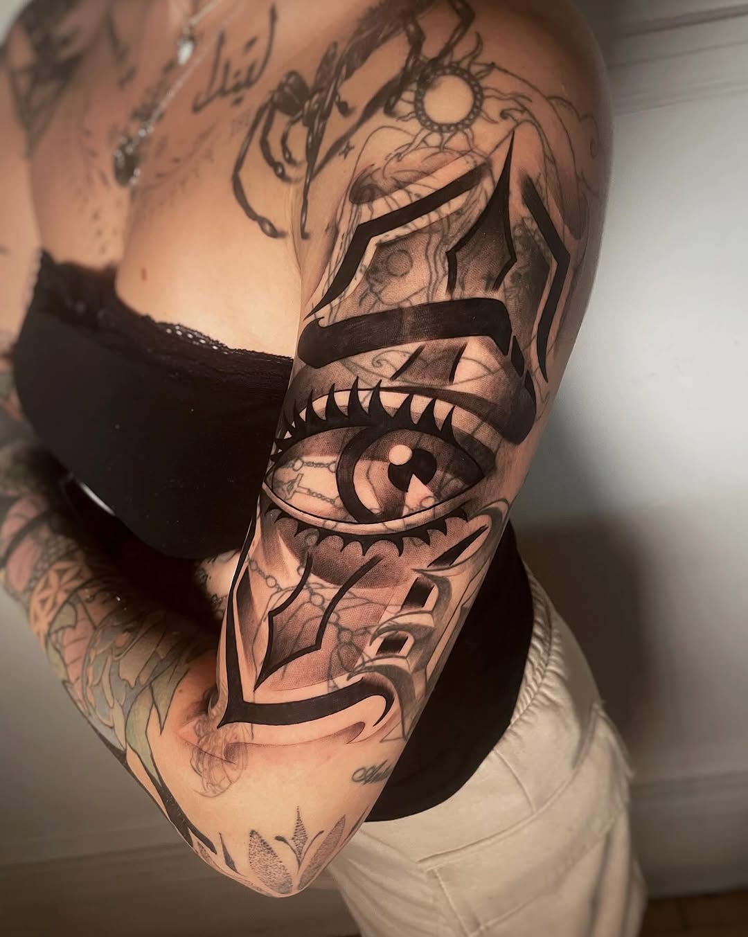 Tattoo by @leperemael — black_and_grey, chicano