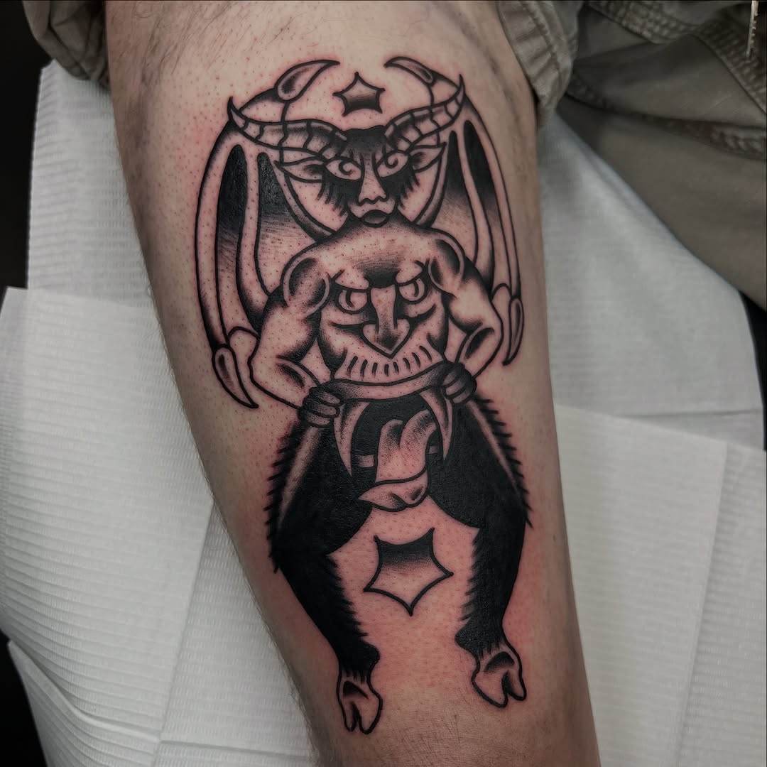 Tattoo by @whatswrongkiel — american_traditional, black_and_grey