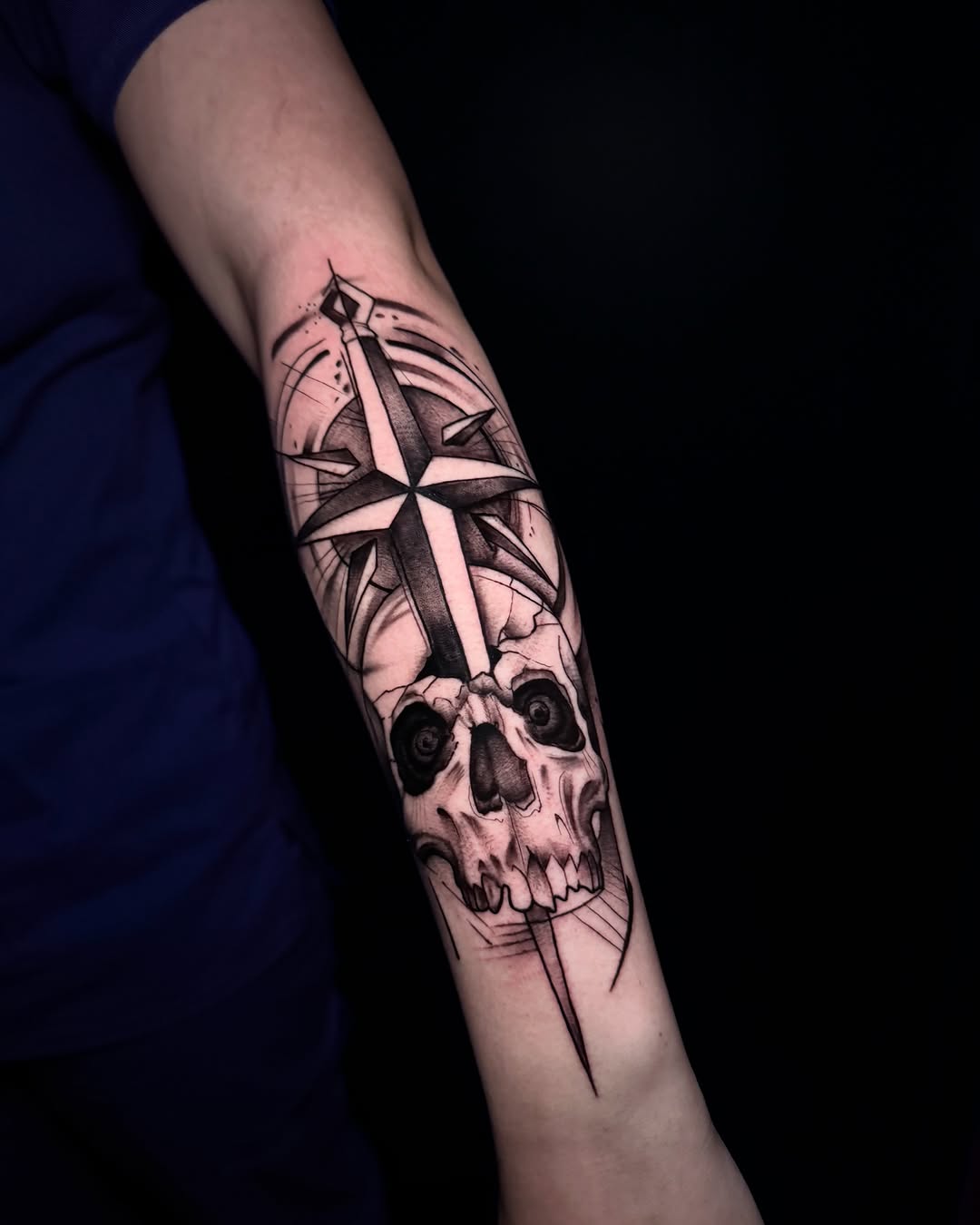 Tattoo by @rylandtattoos — black_and_grey