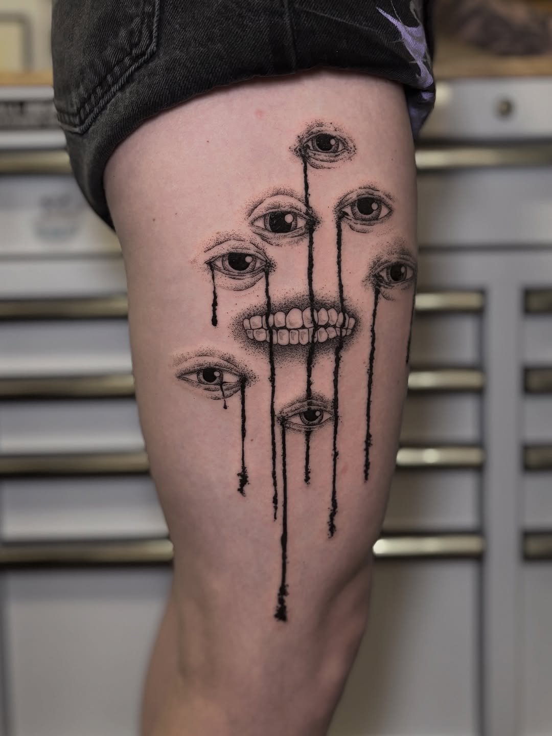 Tattoo by @eujeanmean — black_and_grey, dark_realism