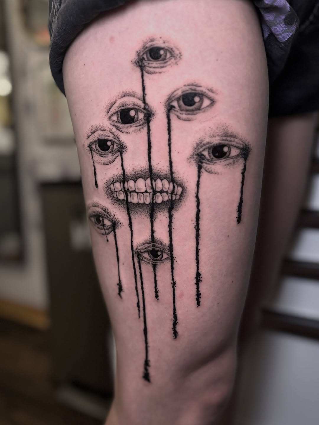 Tattoo by @eujeanmean — blackwork, dotwork