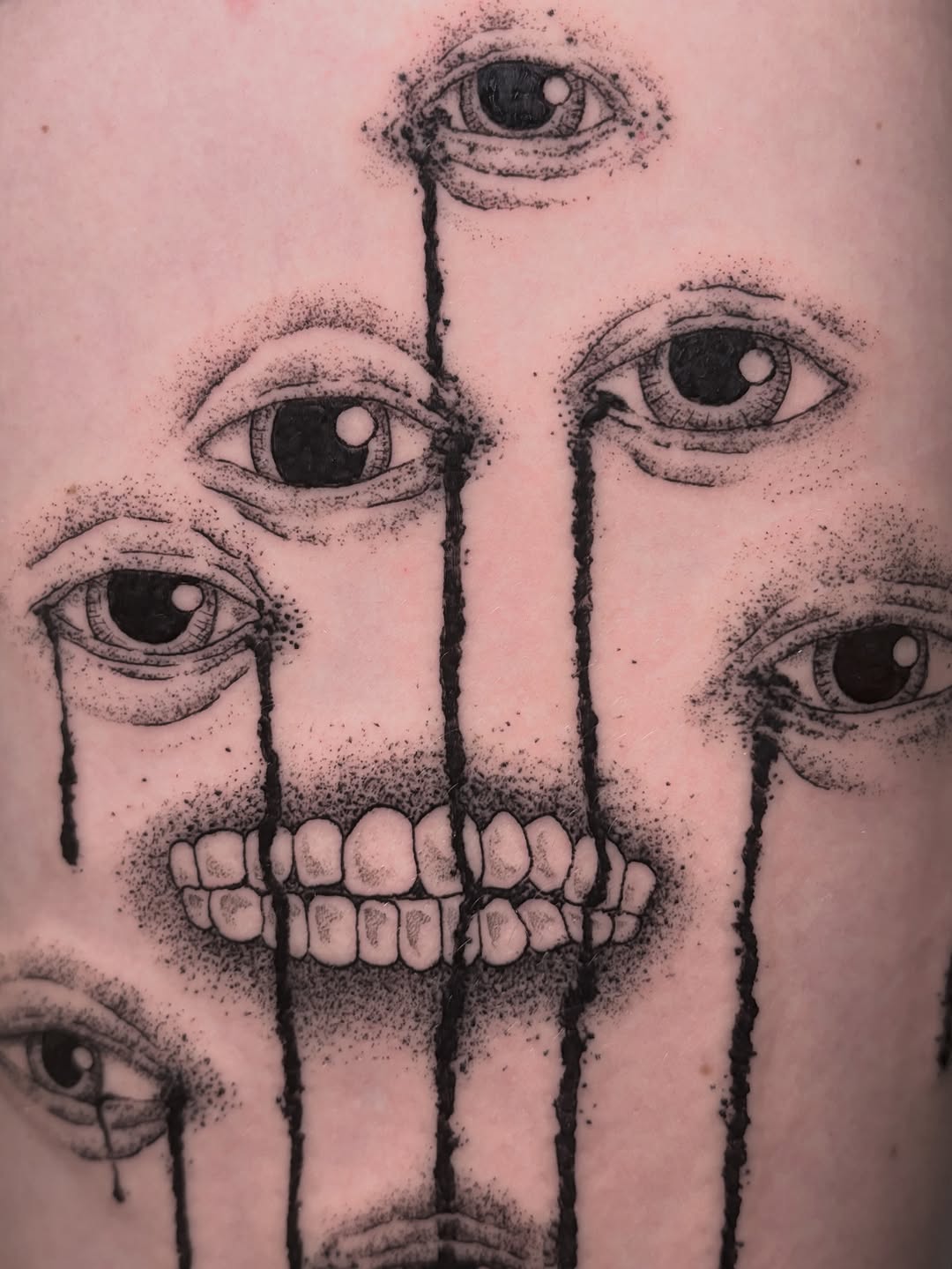Tattoo by @eujeanmean — dotwork, dark_realism