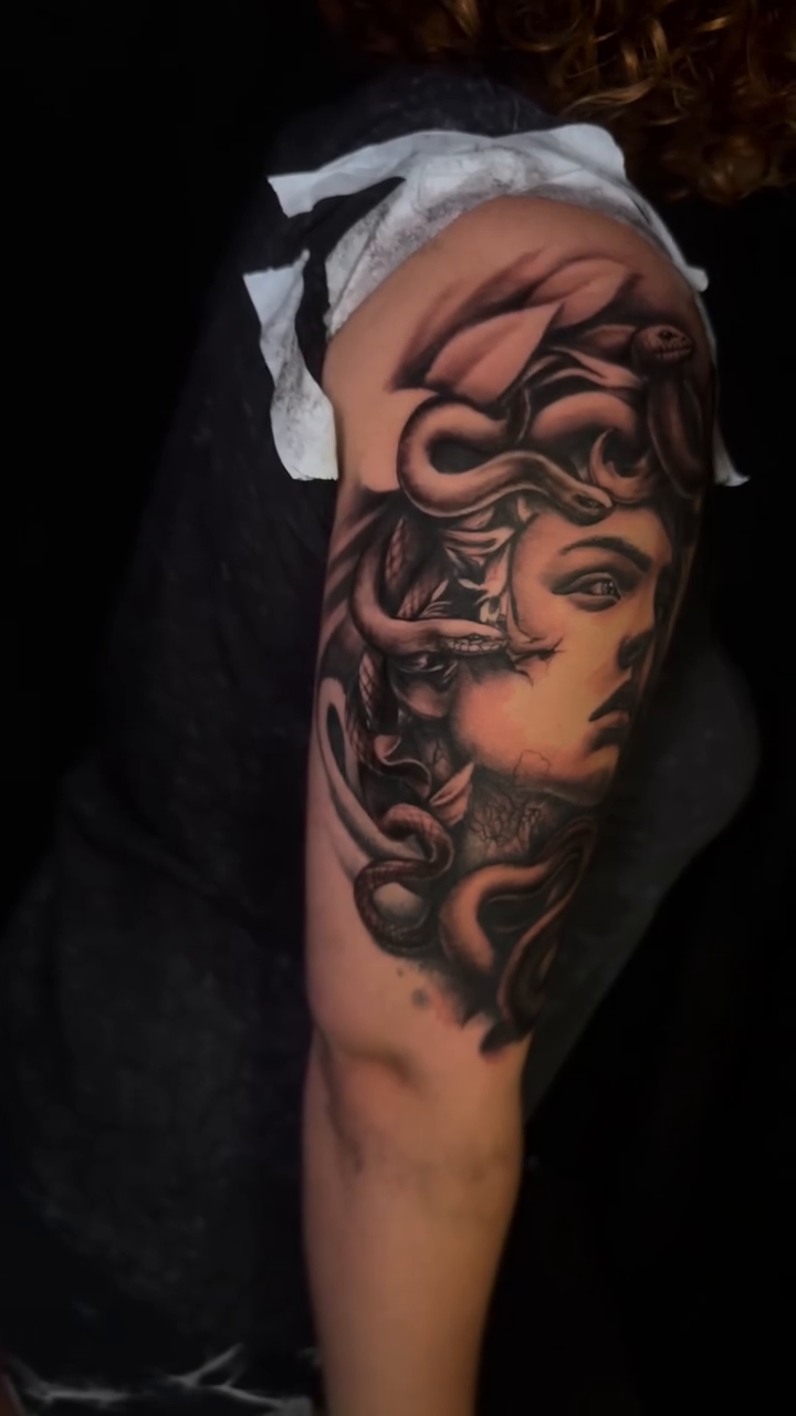 Tattoo by @lewylew_tattoo — realism, black_and_grey
