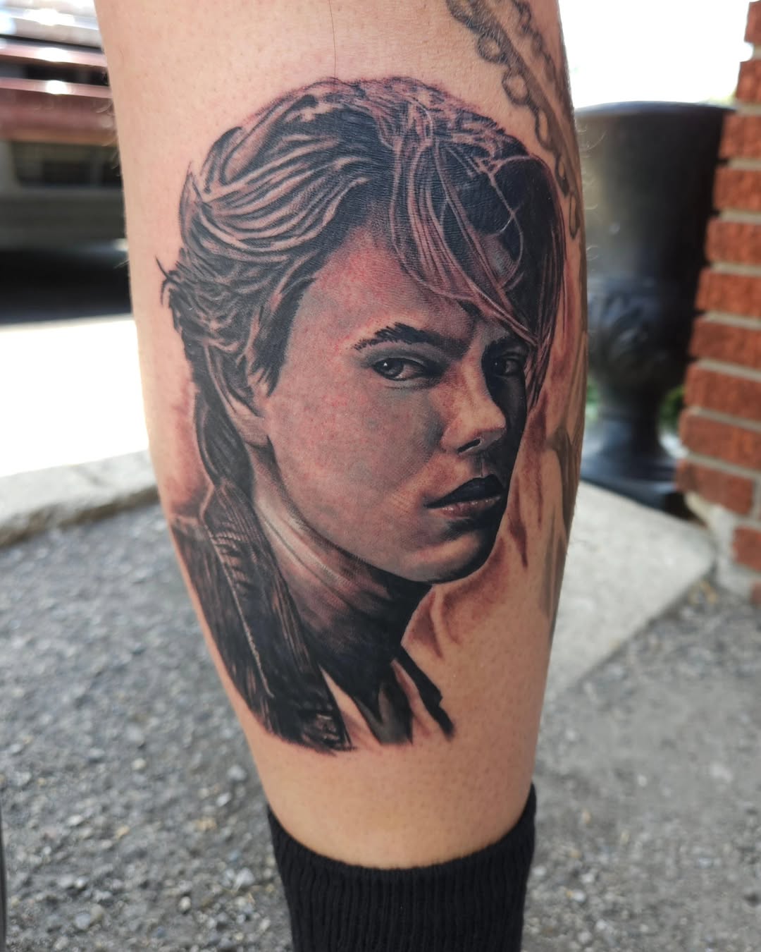 Tattoo by @mitchprestontattoos โ realism, black_and_grey