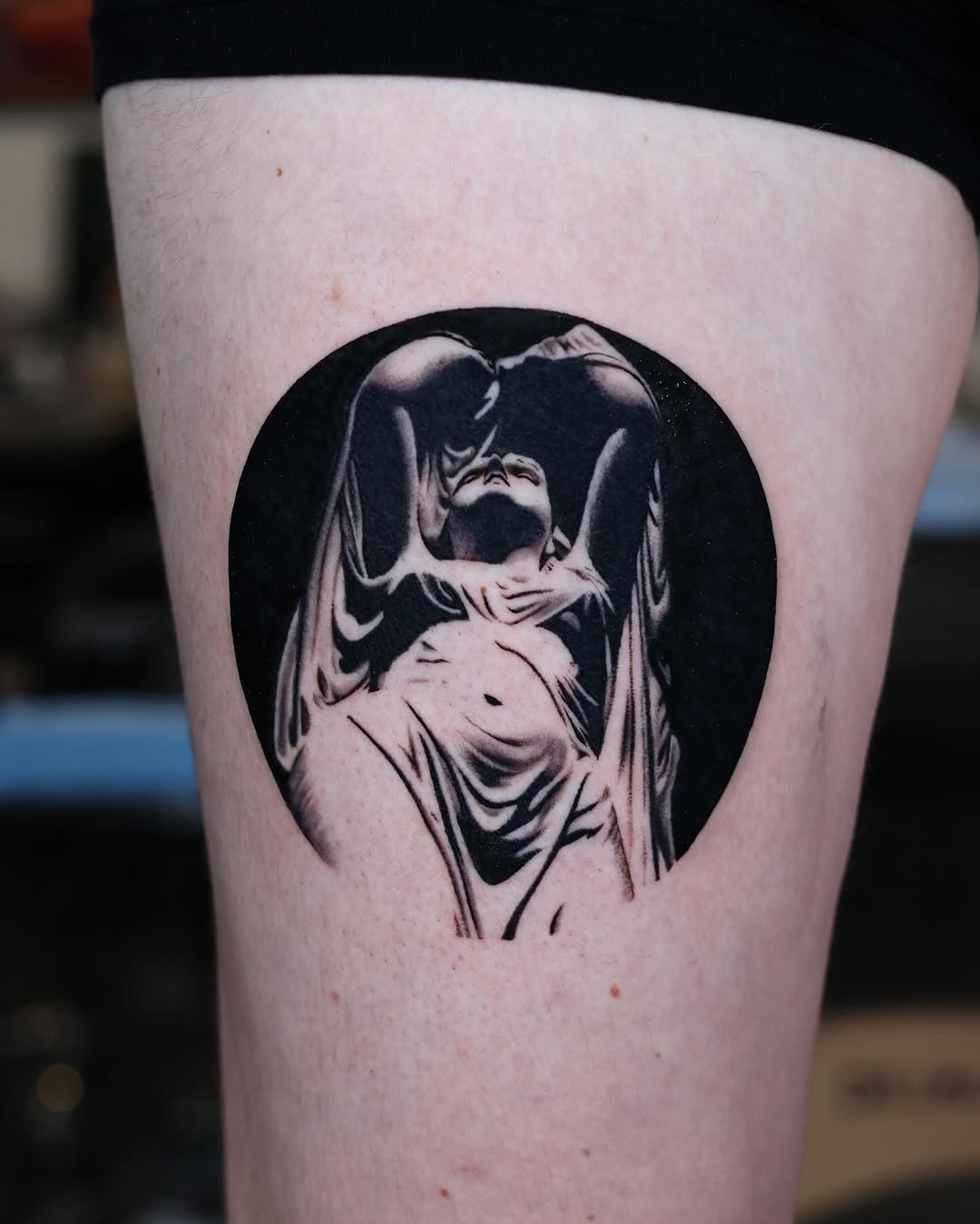 Tattoo by @scottmakesart — black_and_grey, realism