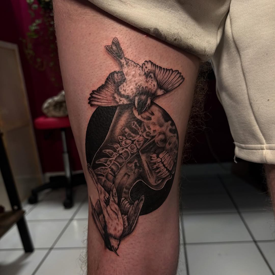Tattoo by @dandelion.roses โ black_and_grey, realism