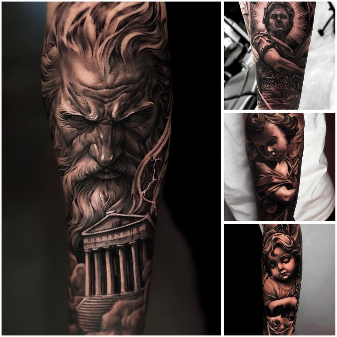 Tattoo by @mr.tea0801 — realism, black_and_grey