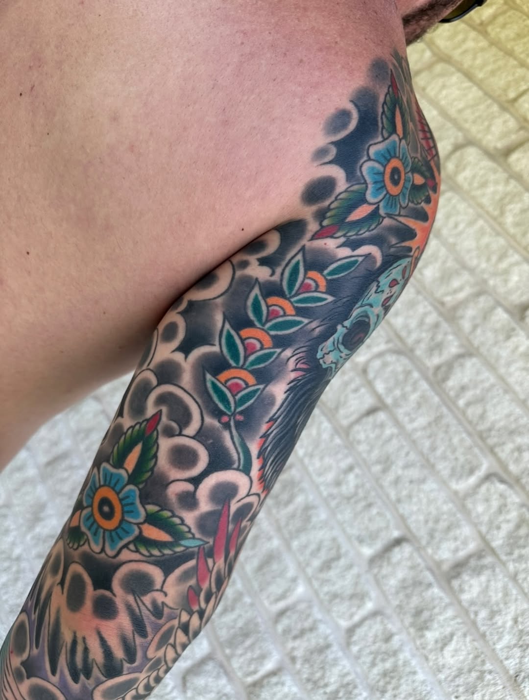 Tattoo by @scottcookseytattooer — japanese_irezumi, american_traditional