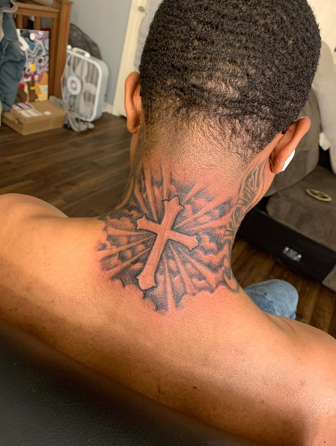 Tattoo by @da_madtatter — blackwork, geometric